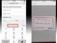 扫描您的信用卡而不是键入要在iOS8中进行购买的号码