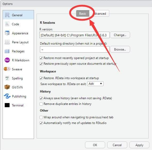 R语言RStudio如何设置默认工作目录