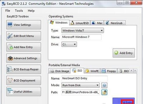 用EasyBCD引导iso（linux）镜像