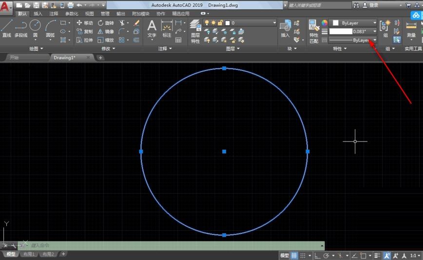 AutoCAD2019如何显示线宽