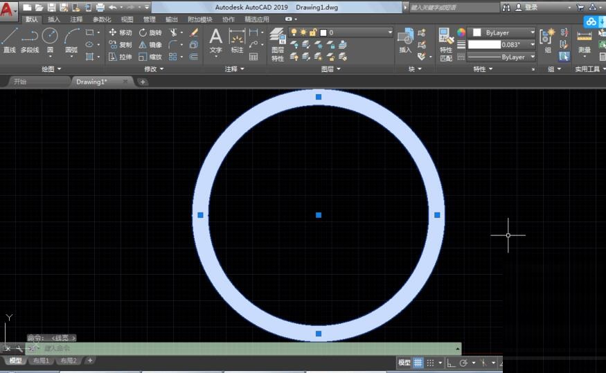 AutoCAD2019如何显示线宽