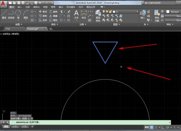 AutoCAD2019环形阵列如何使用