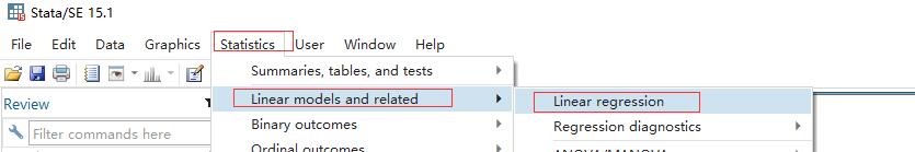 在stata中如何进行回归分析