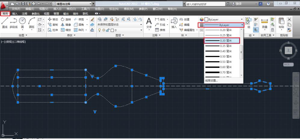 AutoCAD2012：[11]如何设置线形和线宽