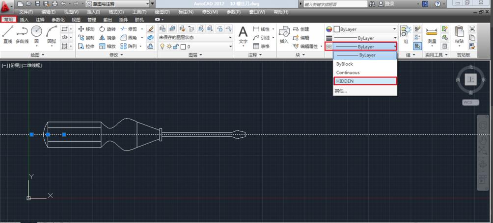 AutoCAD2012：[11]如何设置线形和线宽