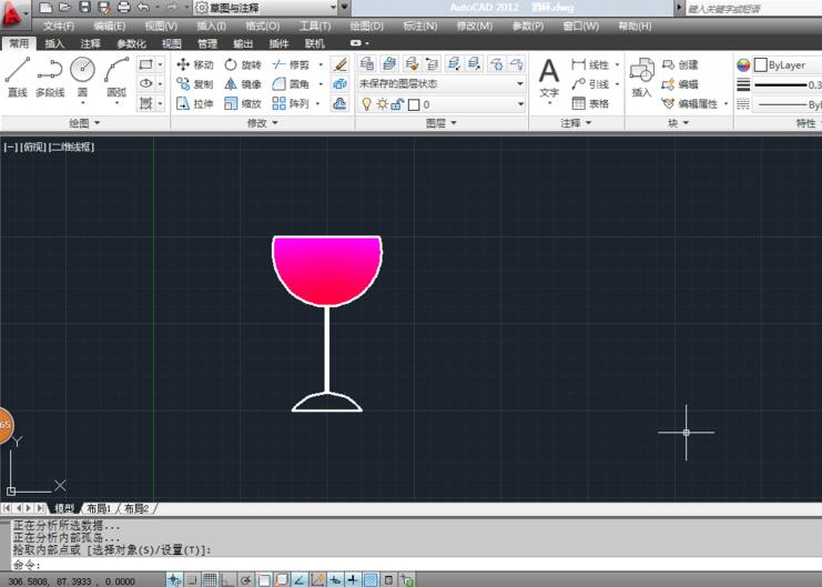 AutoCAD2012：[18]怎么运用渐变色填充