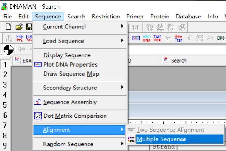 如何用DNAMAN 对比核酸序列