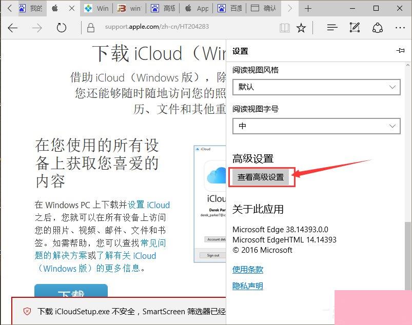 Win10系统提示“SmartScreen筛选器已经阻止了下载”怎么办？