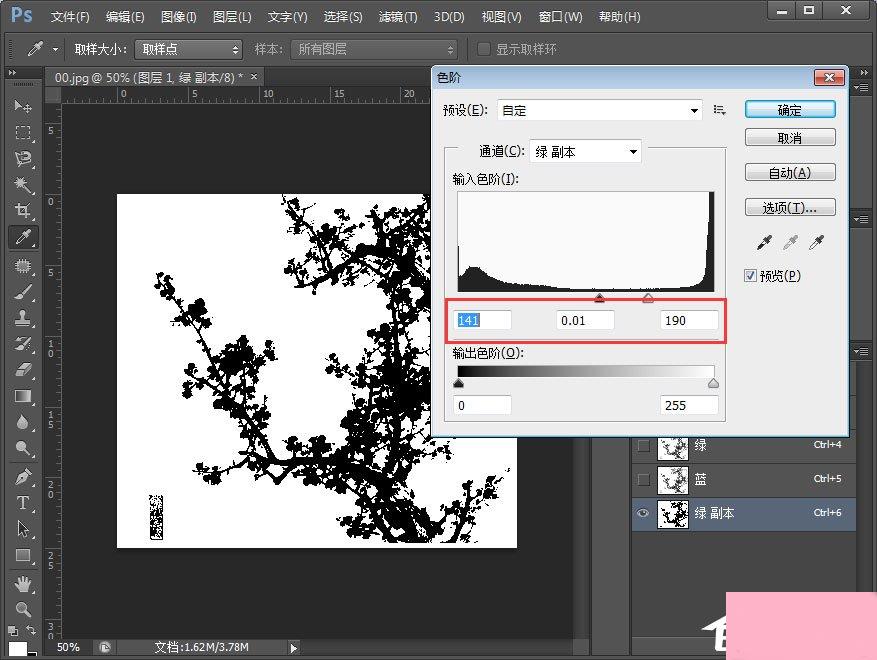 PS如何使用通道抠梅花？PS通道抠图教程分享