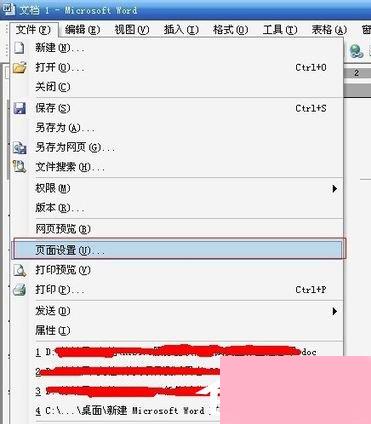 Word2003页面设置方法 Word2003页面如何设置