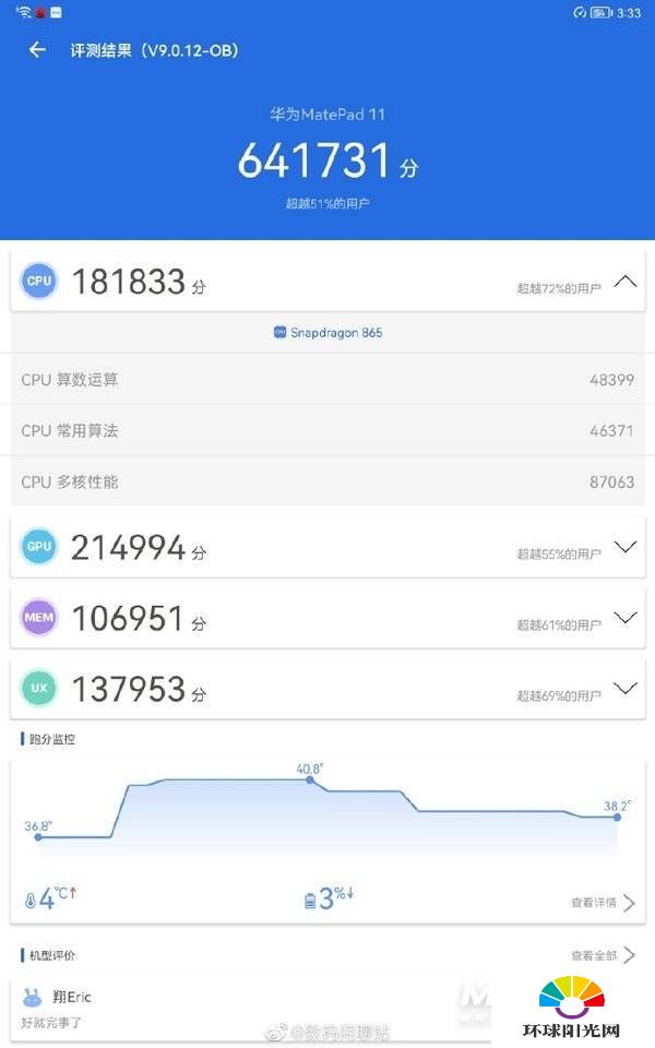 华为matepad11跑分多少-跑分详情