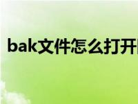 bak文件怎么打开图片（bak文件怎么打开）