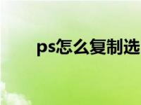 ps怎么复制选区（ps怎么复制选区）