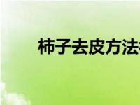 柿子去皮方法视频（柿子去皮方法）