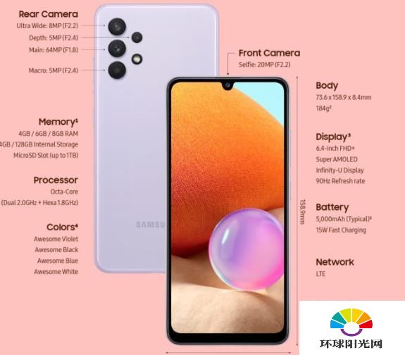 三星A32 4G参数配置-参数详情