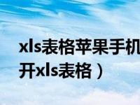 xls表格苹果手机看不了（苹果手机怎么打不开xls表格）