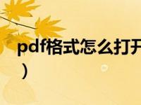 pdf格式怎么打开到ps里（pdf格式怎么打开）