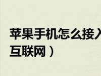 苹果手机怎么接入互联网（苹果手机怎么接入互联网）