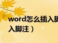 word怎么插入脚注内容（怎么在word里插入脚注）