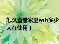 怎么查看家里wifi多少人正在使用（怎么查看家里wifi多少人在使用）