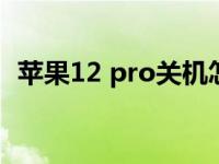 苹果12 pro关机怎么关（苹果关机怎么关）