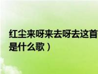 红尘来呀来去呀去这首歌表达什么（红尘来呀来去呀去也空是什么歌）