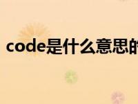 code是什么意思的简写（code是什么意思）