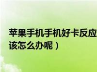 苹果手机手机好卡反应慢如何解决（苹果手机太卡反应太慢该怎么办呢）