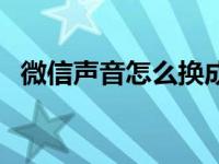 微信声音怎么换成歌曲（微信声音怎么换）