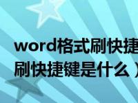 word格式刷快捷键ctrl加什么（word中格式刷快捷键是什么）