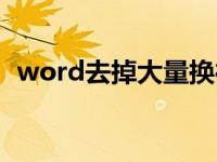 word去掉大量换行（word去掉大量换行）