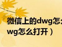 微信上的dwg怎么在电脑上打开（微信里的dwg怎么打开）