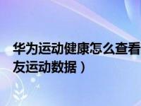 华为运动健康怎么查看某天运动（华为运动健康怎么查看亲友运动数据）