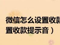 微信怎么设置收款提示音给别人（微信怎么设置收款提示音）