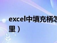 excel中填充柄怎么使用（excel填充柄在哪里）