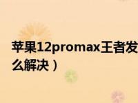 苹果12promax王者发烫卡顿（苹果手机玩游戏发烫卡顿怎么解决）