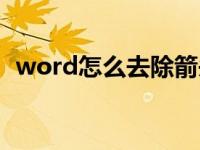 word怎么去除箭头（word中箭头怎么打）