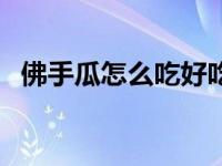佛手瓜怎么吃好吃又简单（佛手瓜怎么吃）