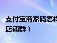 支付宝商家码怎样建群（支付宝商家怎么创建店铺群）