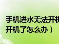 手机进水无法开机维修费多少（手机进水无法开机了怎么办）