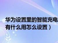 华为设置里的智能充电模式是什么（华为手机智能充电模式有什么用怎么设置）