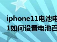 iphone11电池电量百分比怎么调（iphone11如何设置电池百分比）