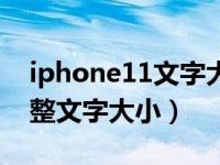 iphone11文字大小调节（iPhone11怎么调整文字大小）