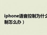 iphone语音控制为什么没有中文（iphone无法打开语音控制怎么办）