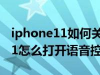 iphone11如何关掉苹果语音控制（iPhone11怎么打开语音控制）