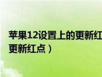 苹果12设置上的更新红点怎么消除（怎么消除苹果手机软件更新红点）