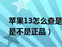 苹果13怎么查是不是正品（怎么查苹果手机是不是正品）