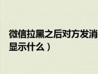 微信拉黑之后对方发消息显示什么（微信拉黑后对方发信息显示什么）