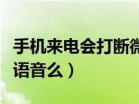 手机来电会打断微信语音吗（电话会打断微信语音么）