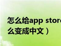 怎么给app store改成英文版（app store怎么变成中文）